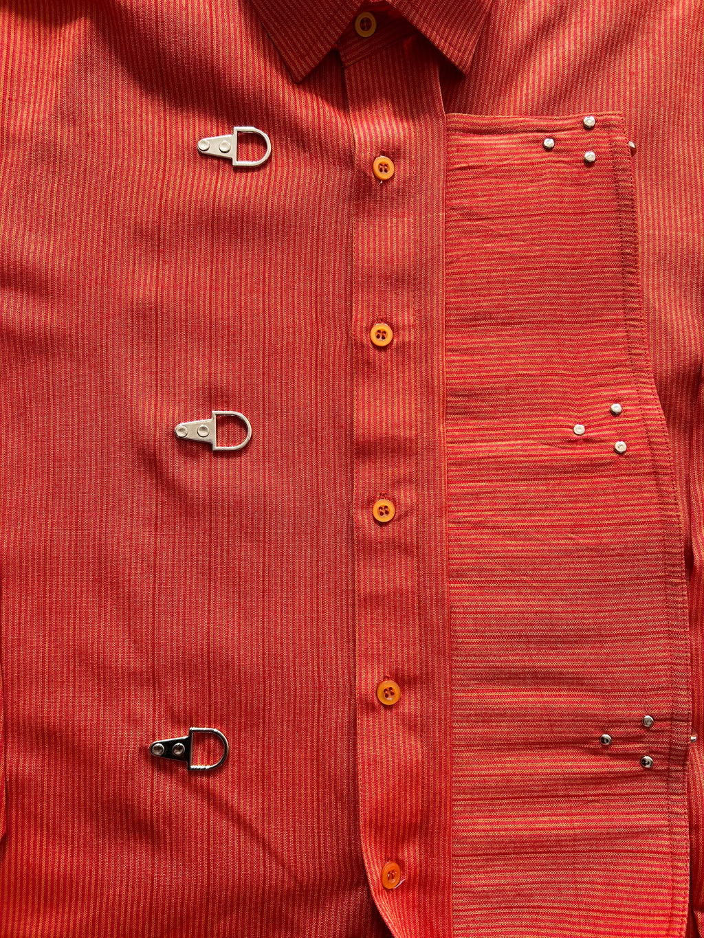 Burnt Orange Fireman Clasp Shirt