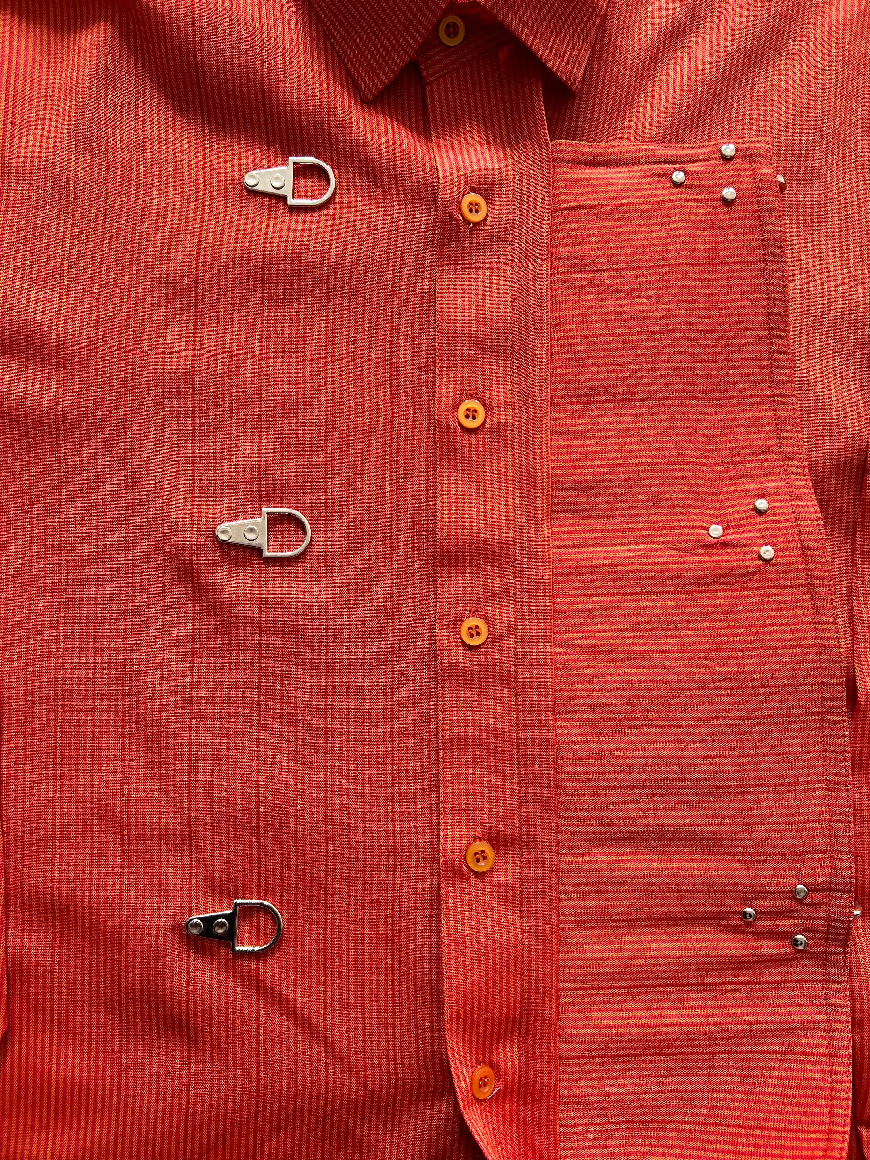 Burnt Orange Fireman Clasp Shirt