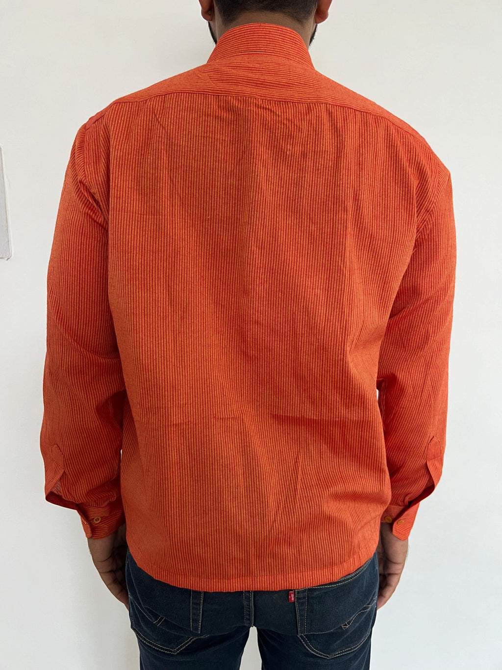 Burnt Orange Fireman Clasp Shirt