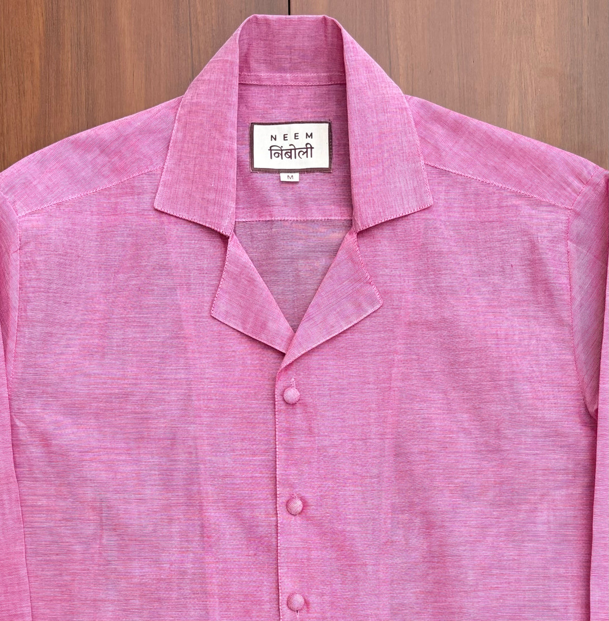 Blush Pink Elephant Border Cotton Shirt
