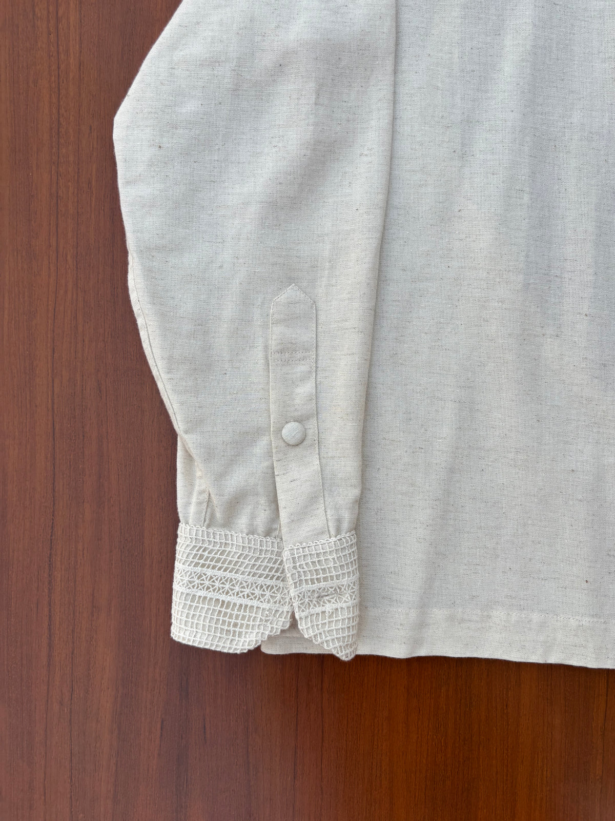 Lace Heart Cutout Cotton Shirt