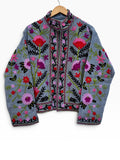 Grey Floral Embroidered Suzani Jacket