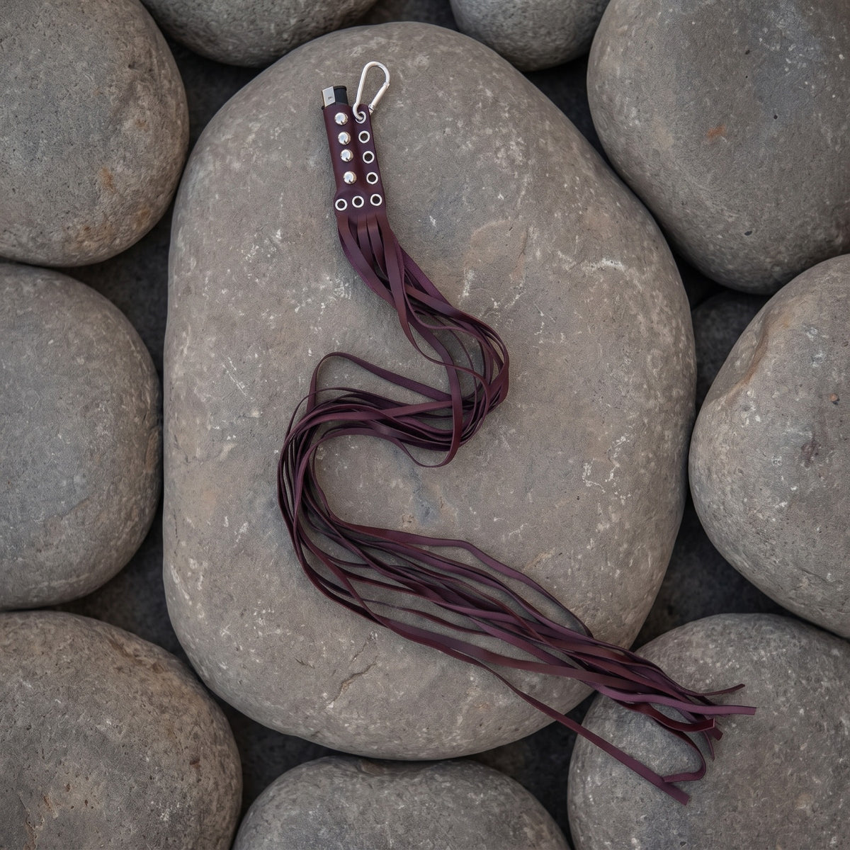 Maroon Handcrafted Leather Lighter Case