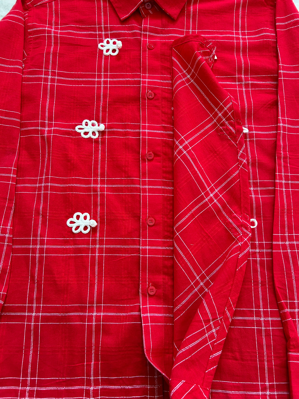 Zoom Red Chinese Frog Button Up Shirt