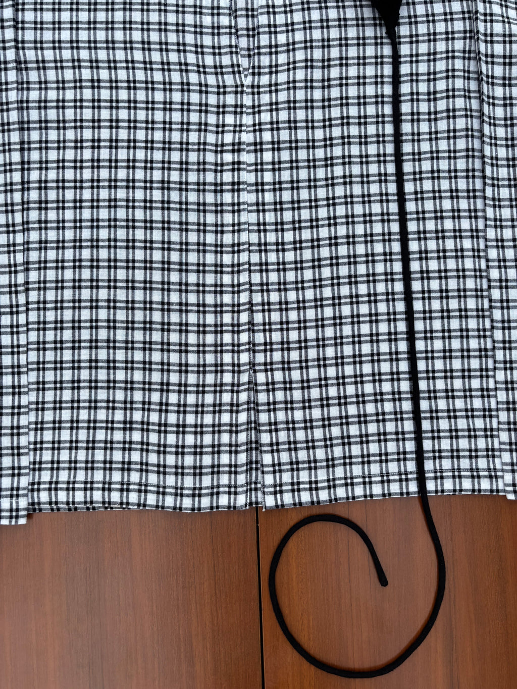 Plaid Shirt with Detachable Floral Brooch
