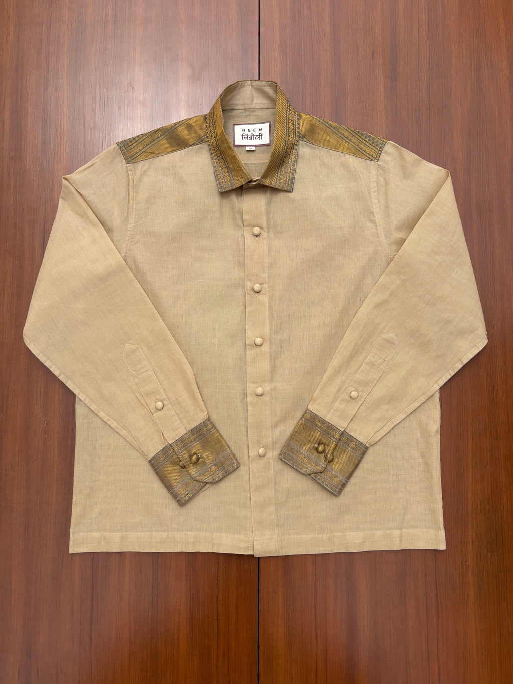Golden Sand Handwoven Cotton Shirt