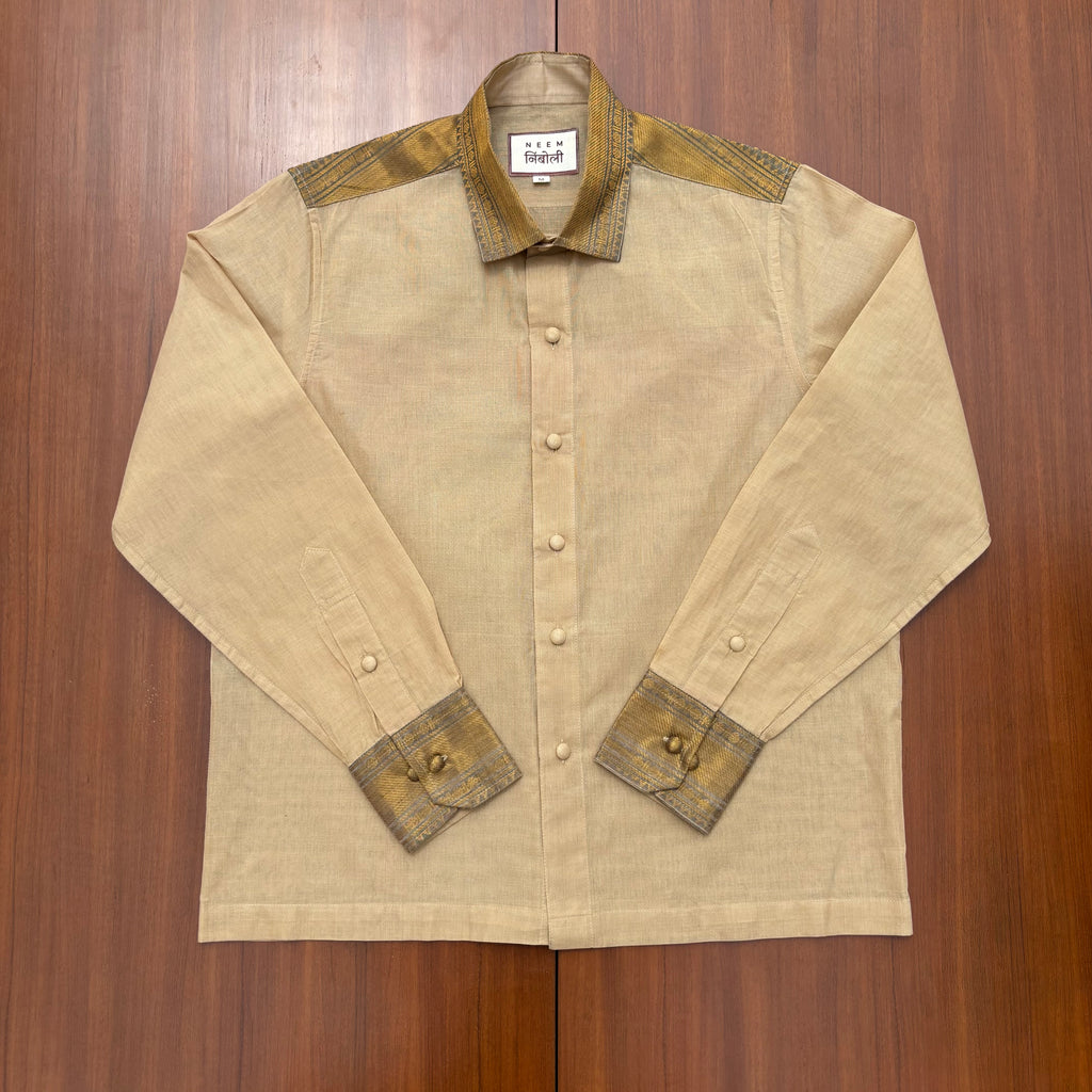 Golden Sand Handwoven Cotton Shirt