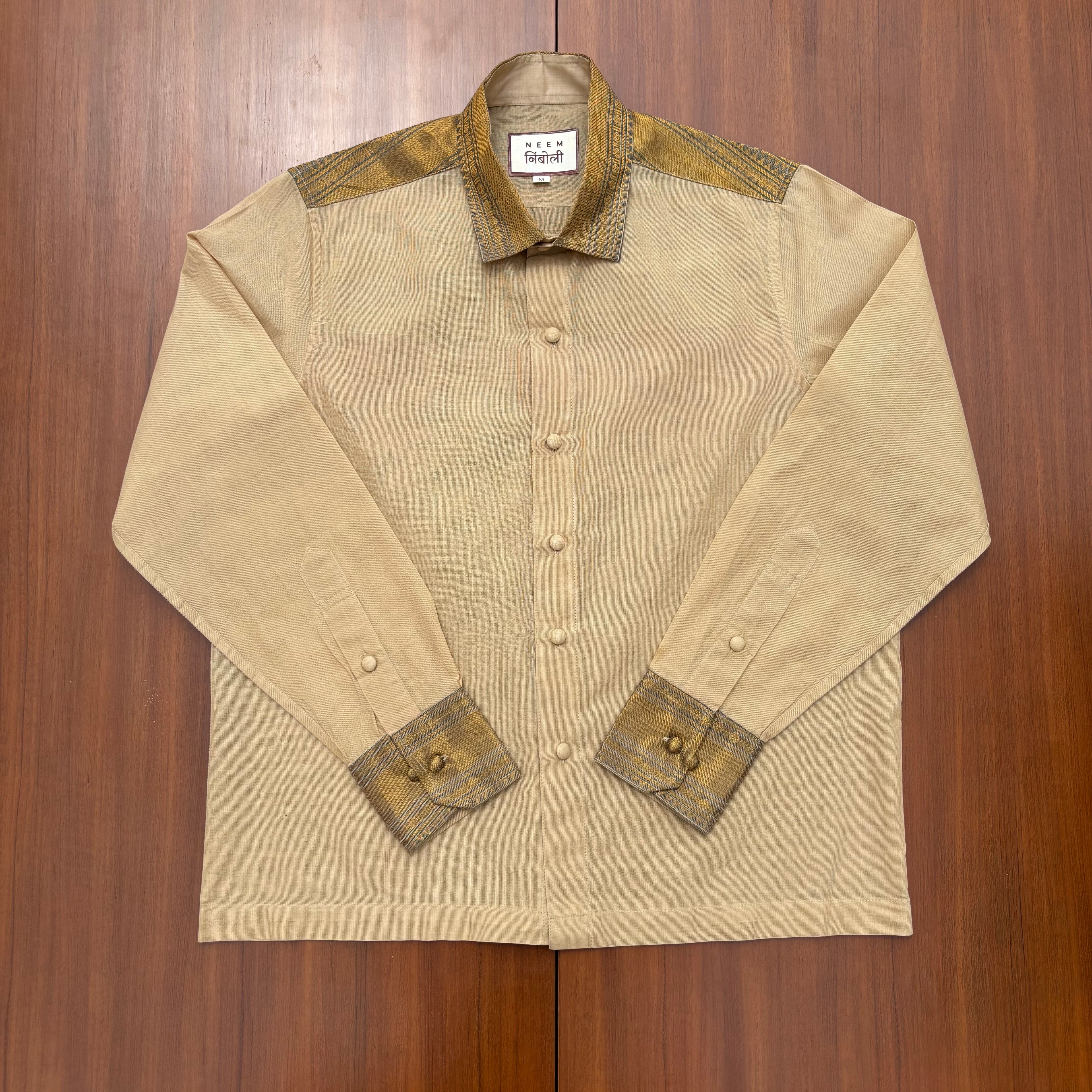 Golden Sand Handwoven Cotton Shirt