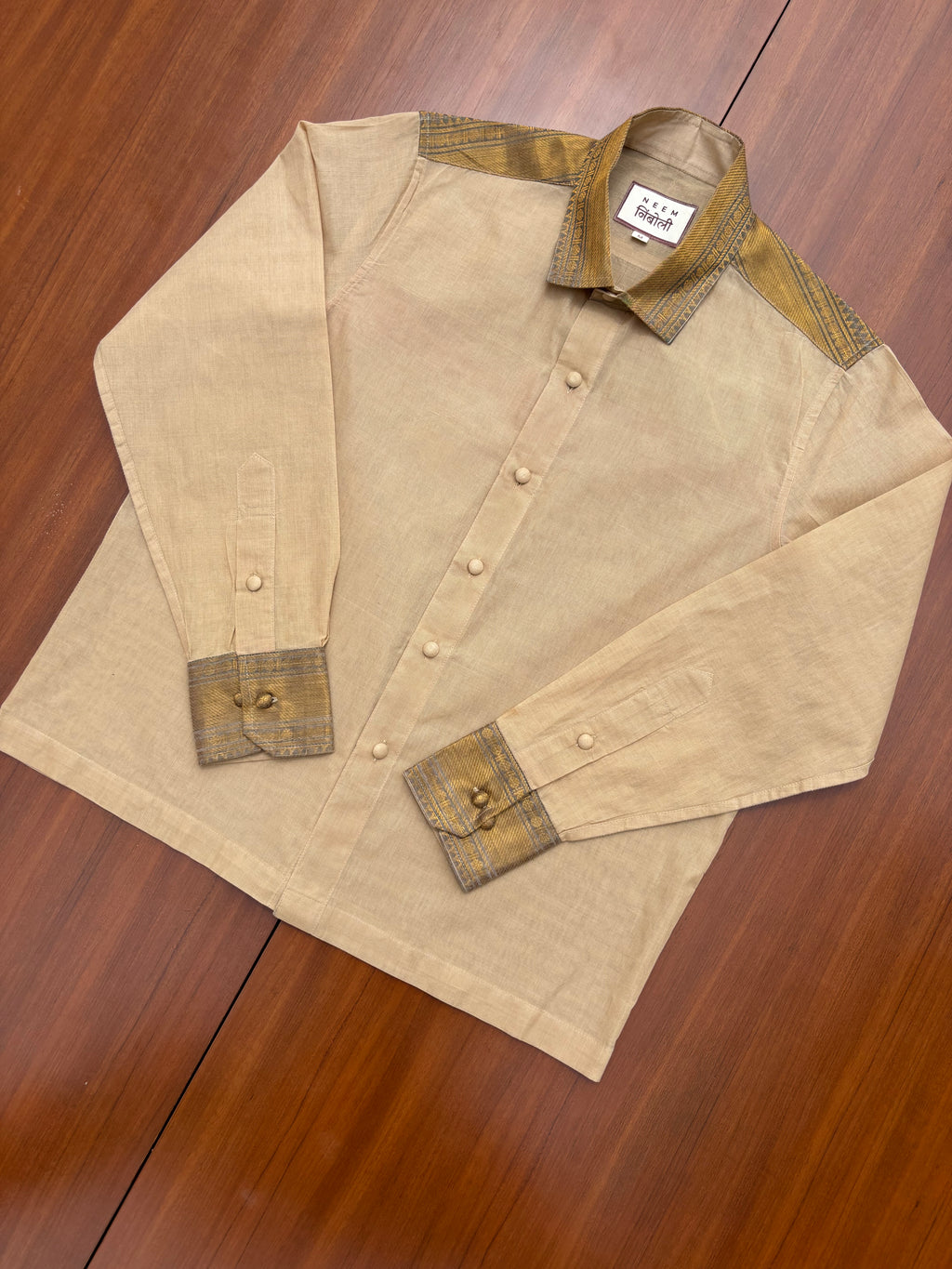 Golden Sand Handwoven Cotton Shirt