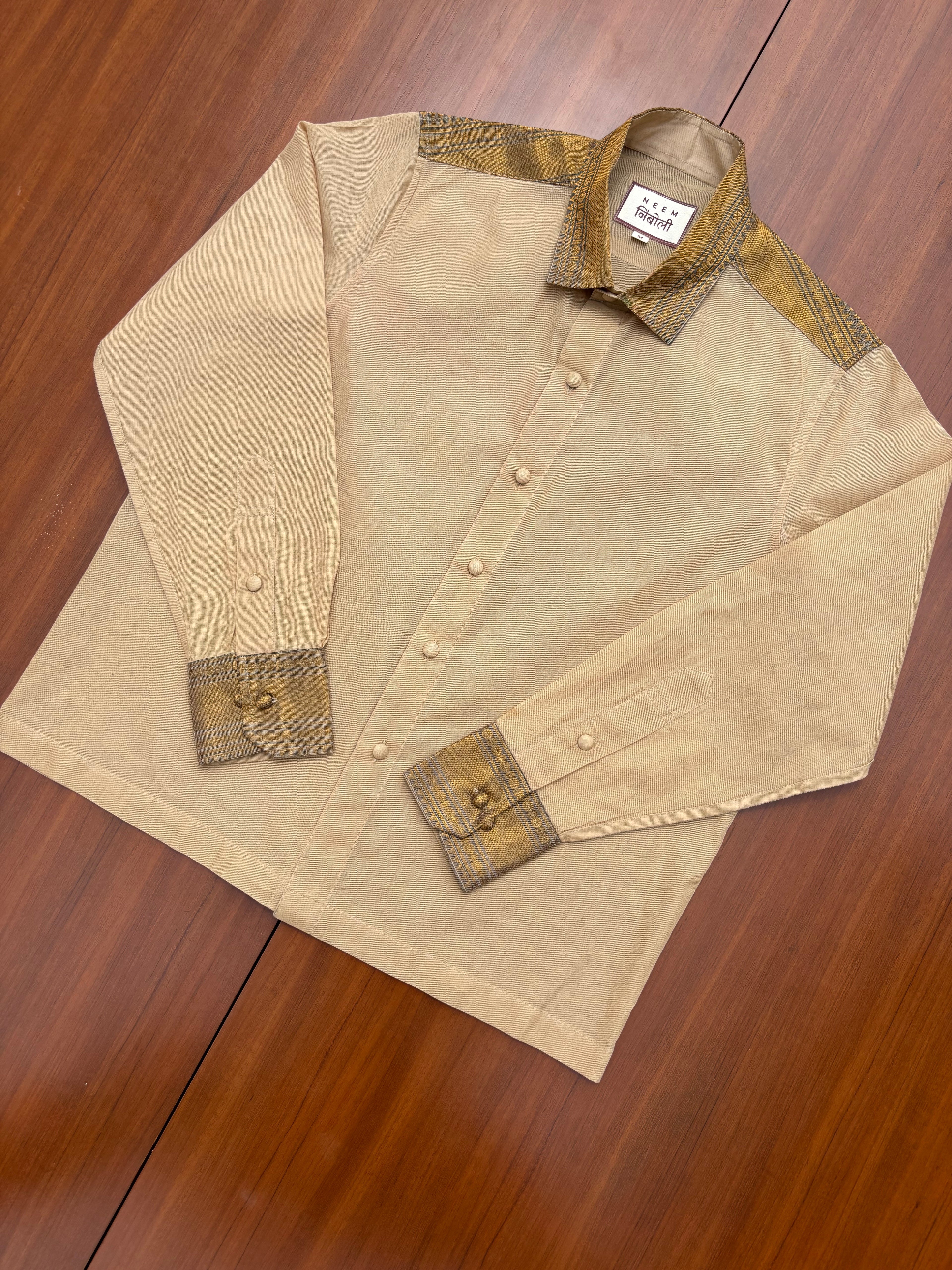 Golden Sand Handwoven Cotton Shirt