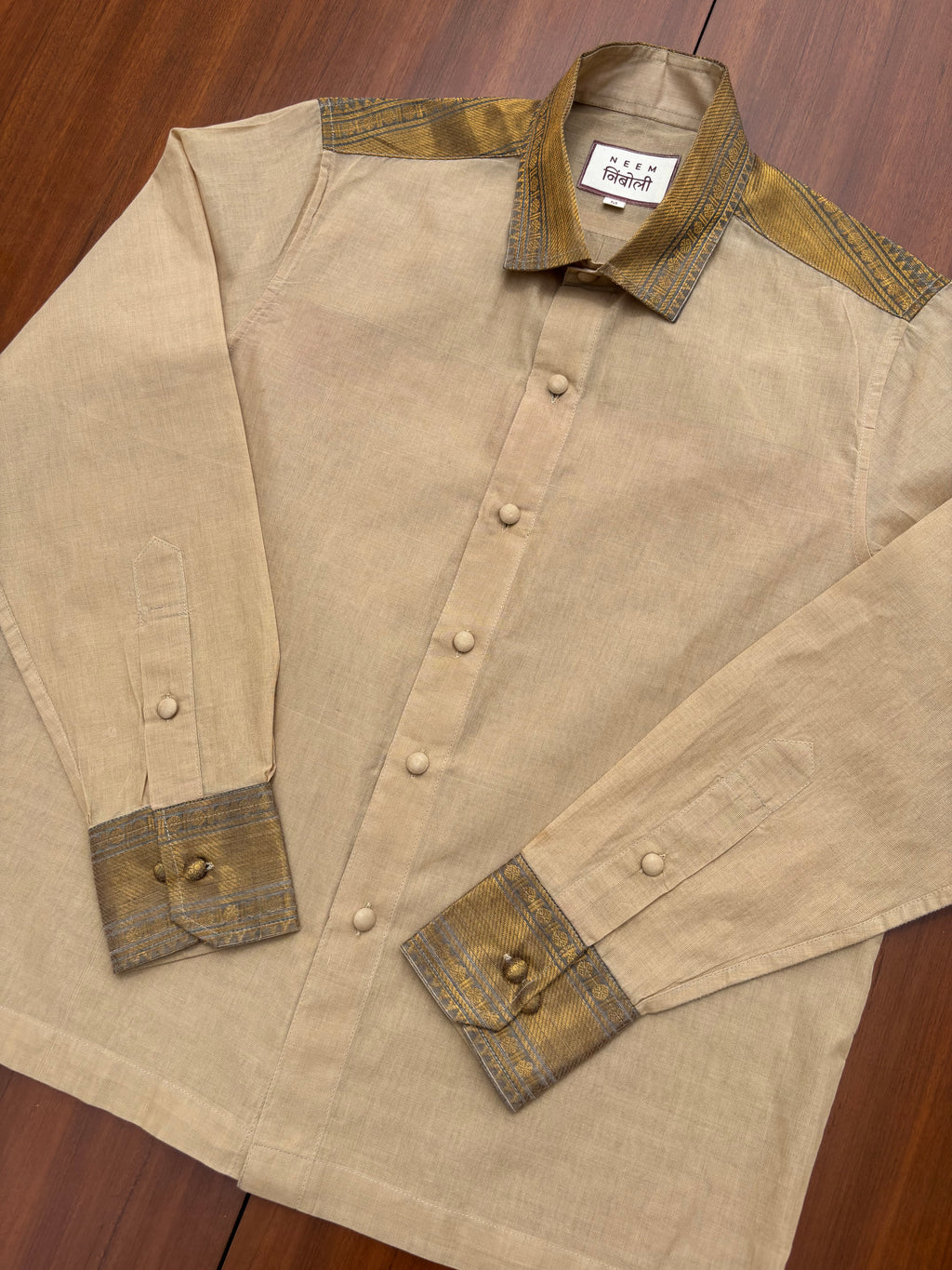Golden Sand Handwoven Cotton Shirt