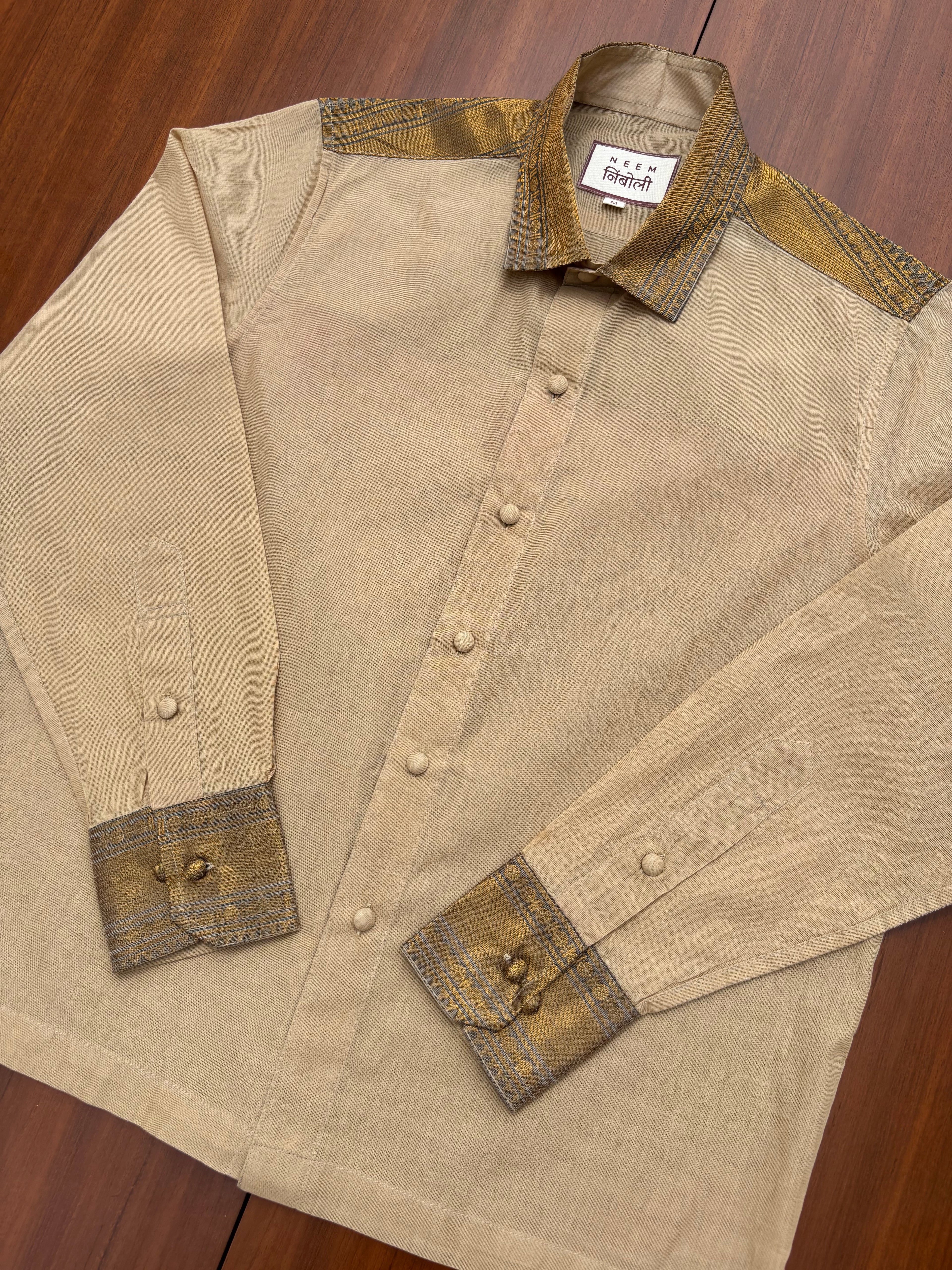 Golden Sand Handwoven Cotton Shirt
