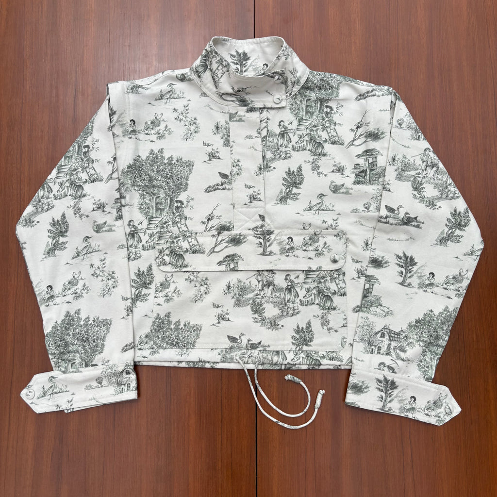 Detachable Sleeve Landscape Overshirt