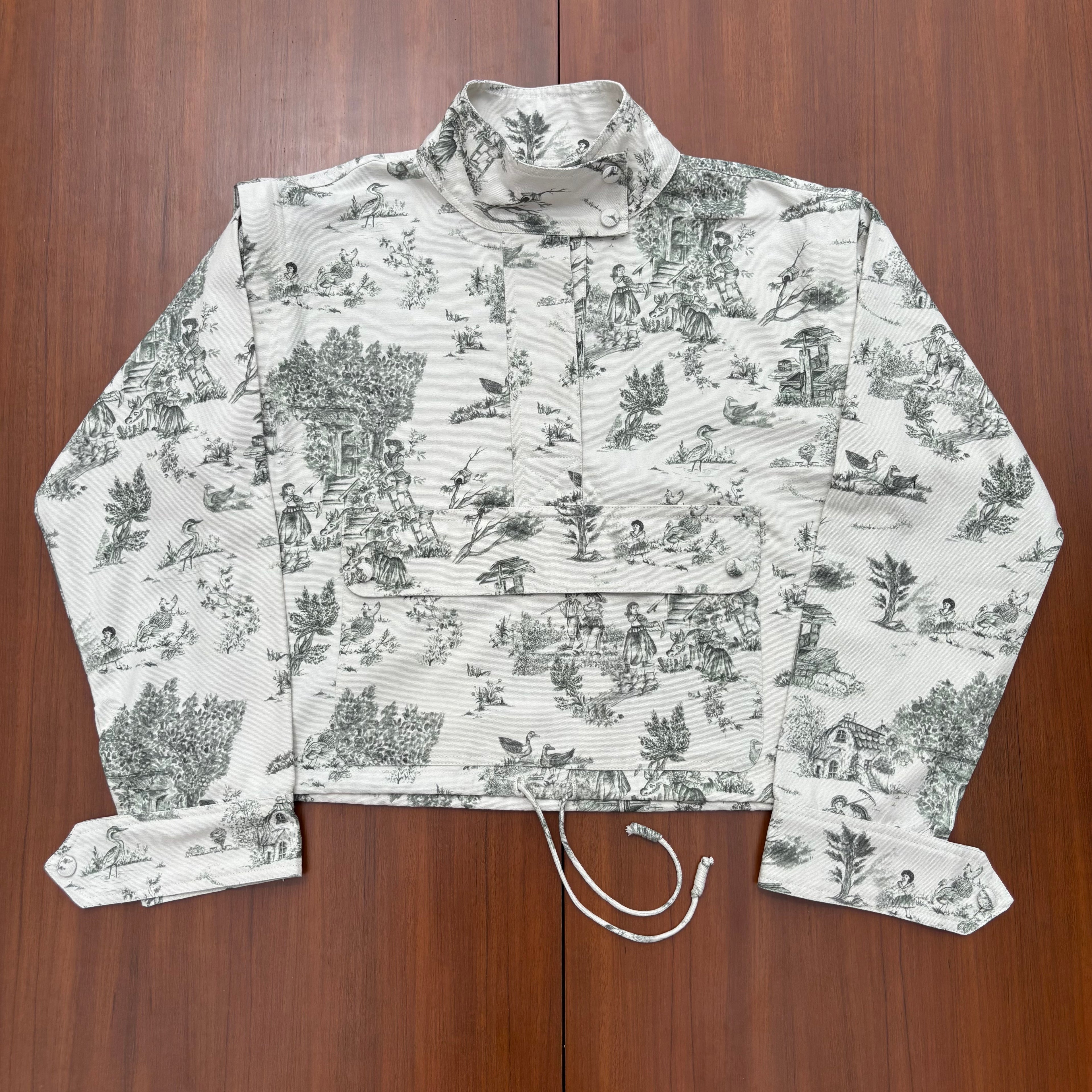 Detachable Sleeve Landscape Overshirt