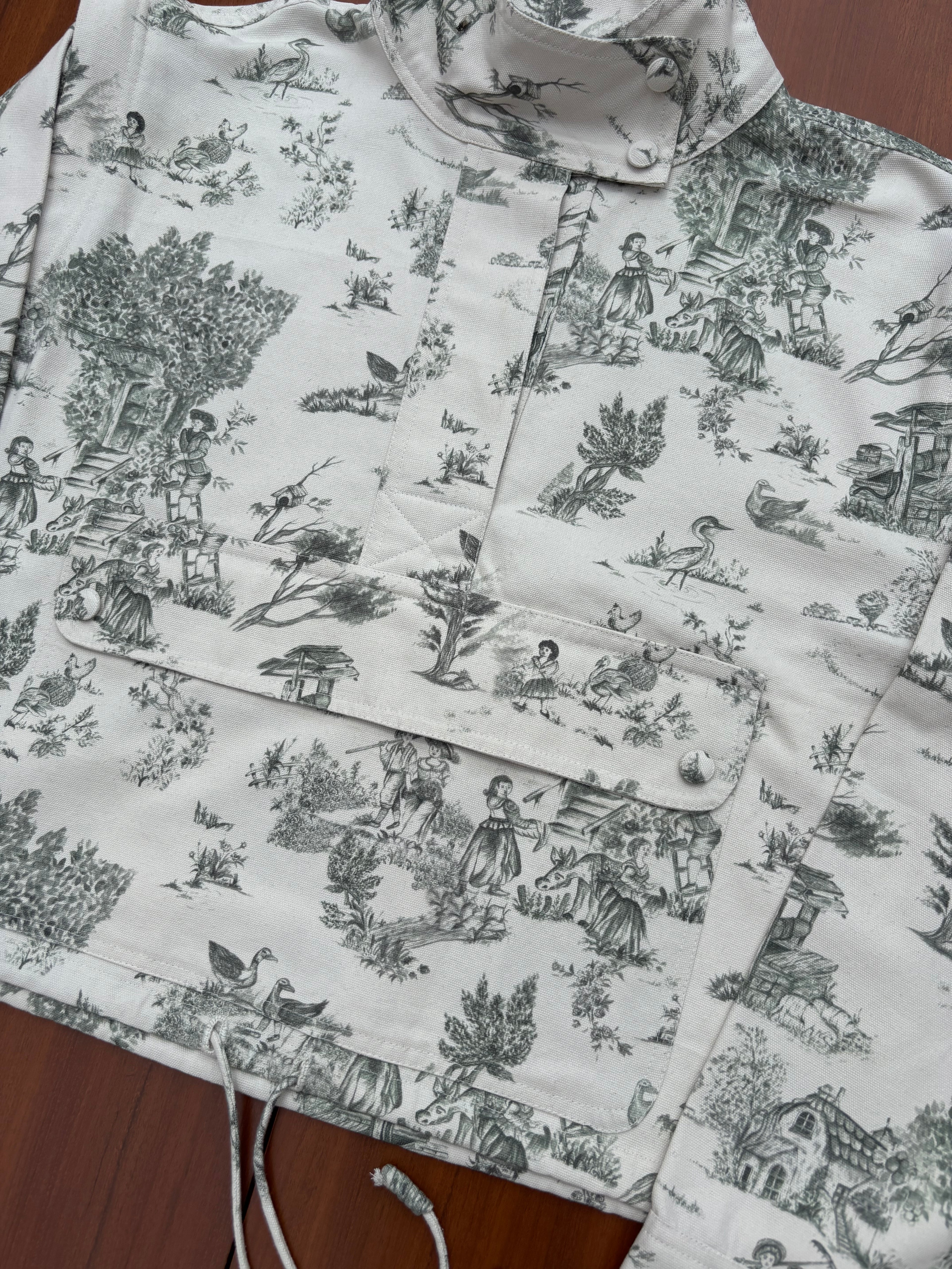 Detachable Sleeve Landscape Overshirt