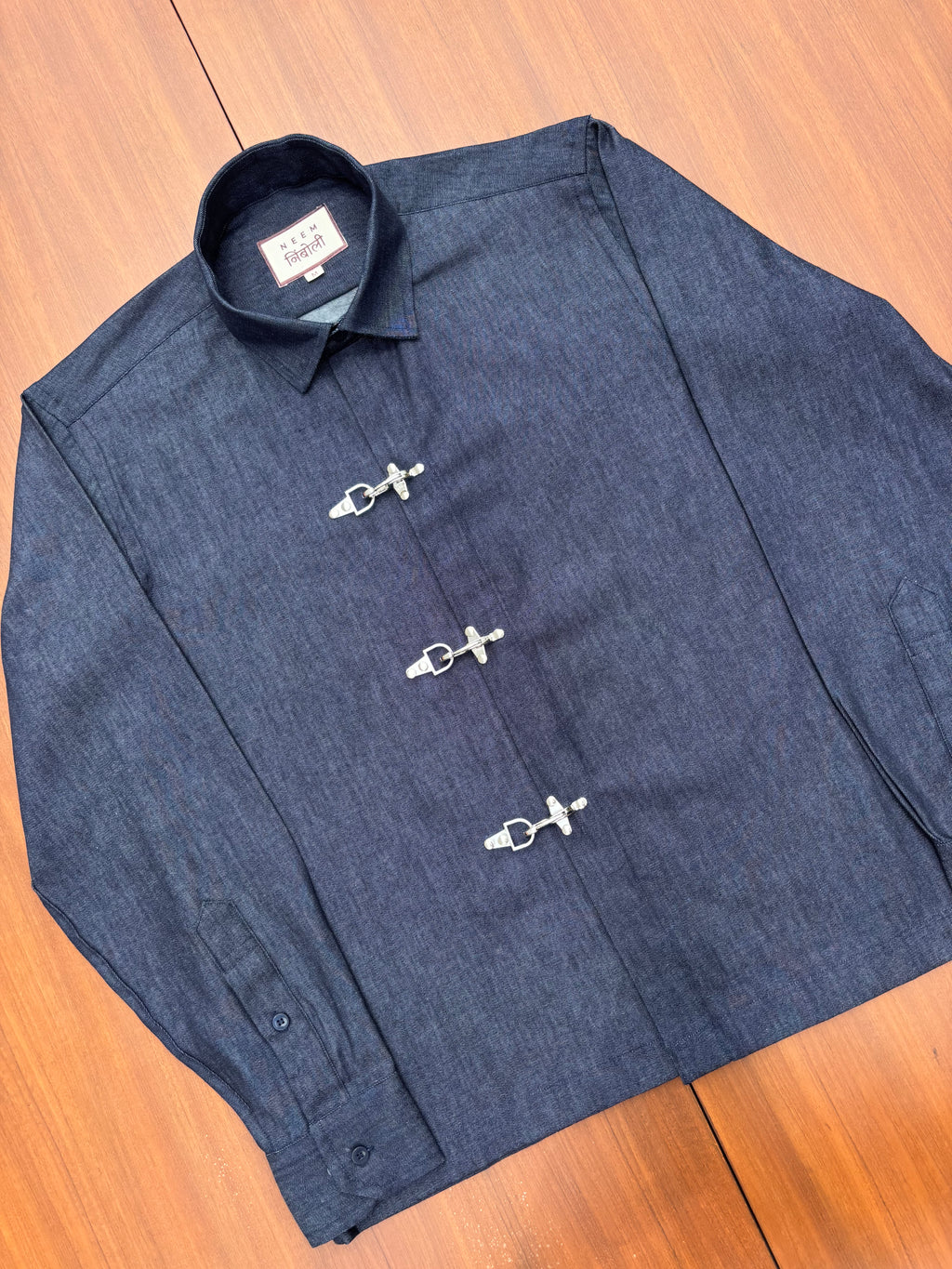 Denim Fireman Clasp Shirt