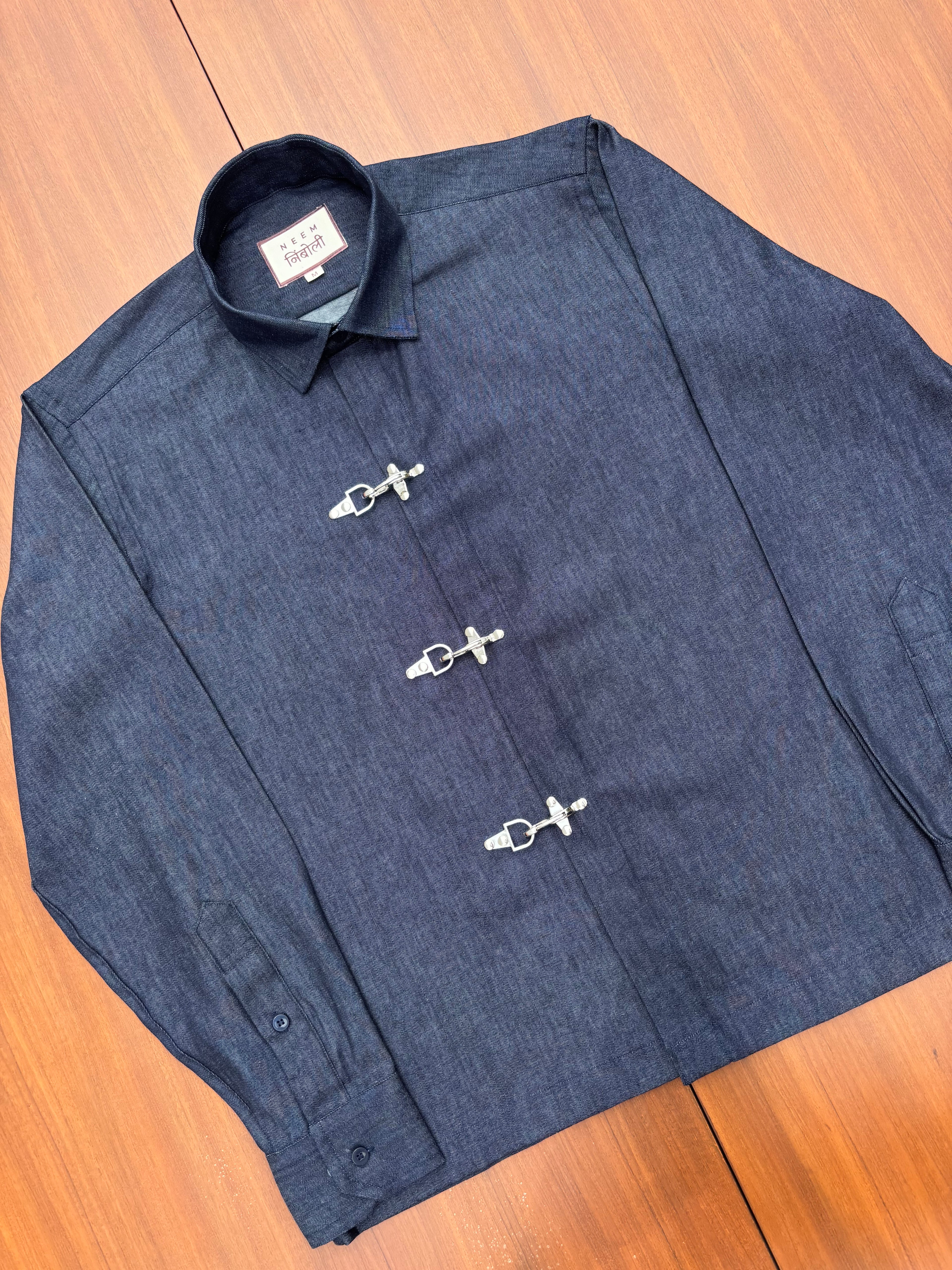 Denim Fireman Clasp Shirt