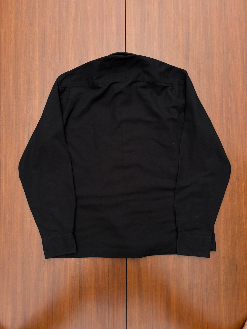 Black Cotton Shirt with Metal Buckles