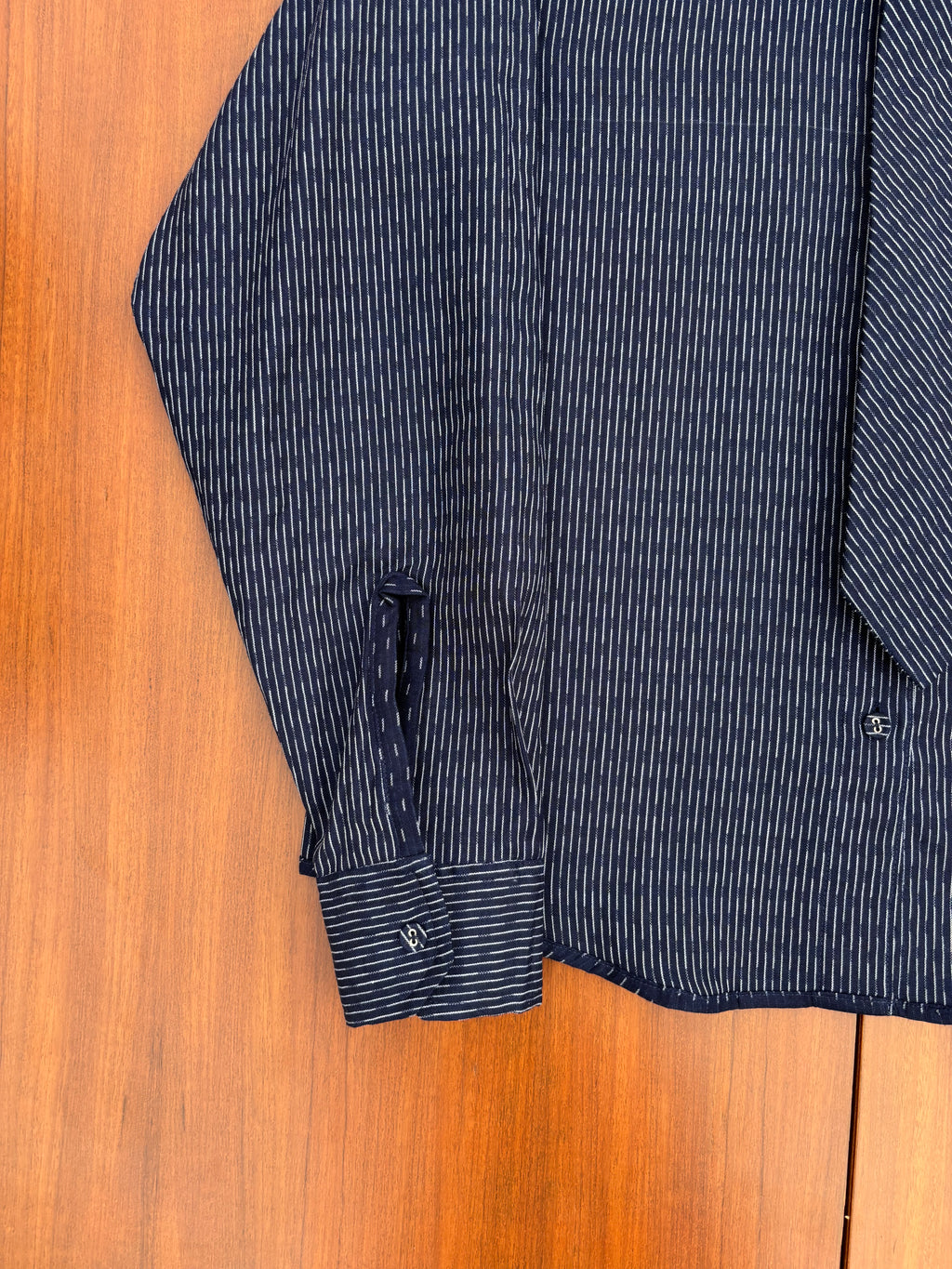 Midnight Reversible Cotton Shirt with Detachable Tie