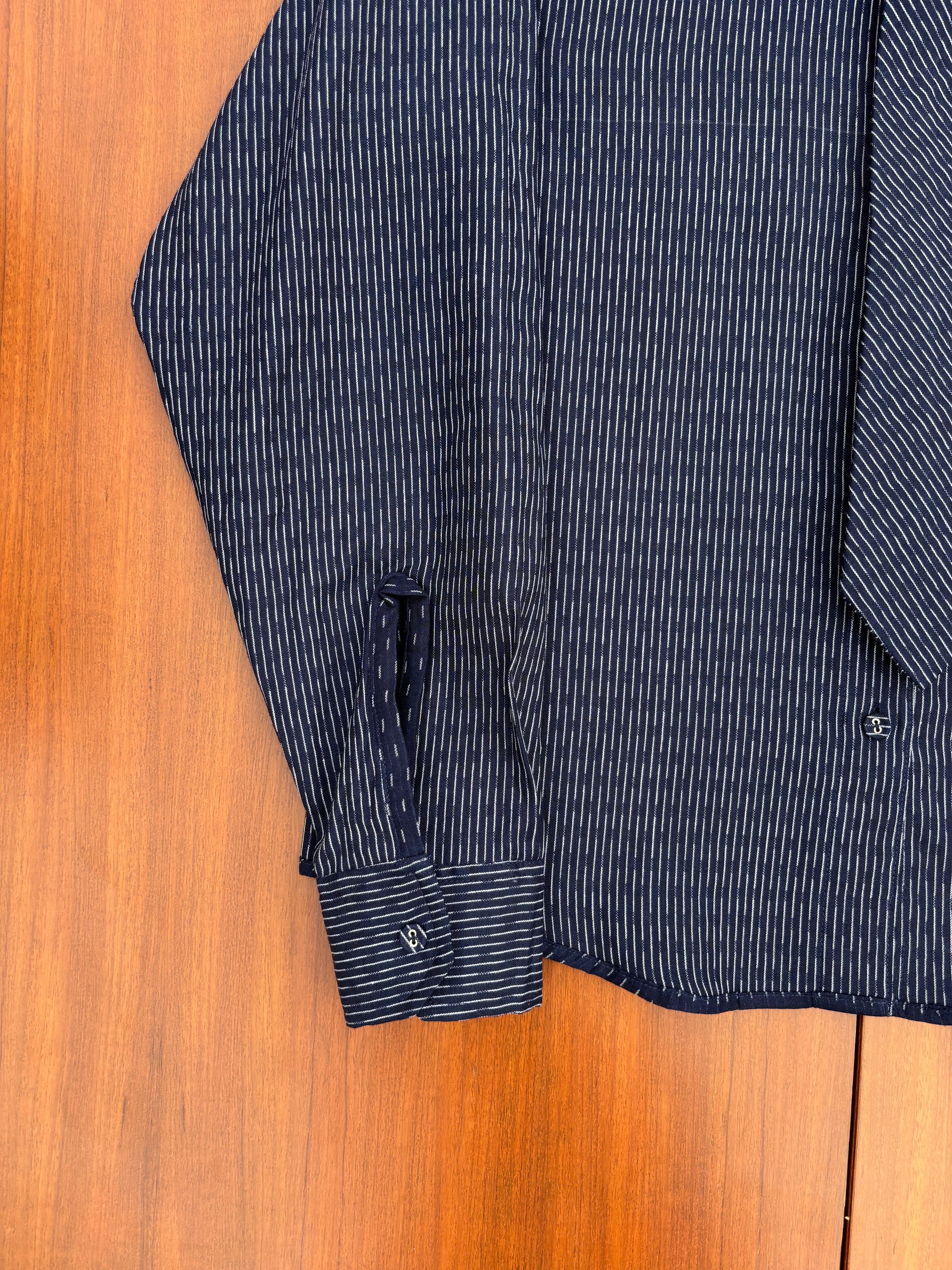 Midnight Reversible Cotton Shirt with Detachable Tie