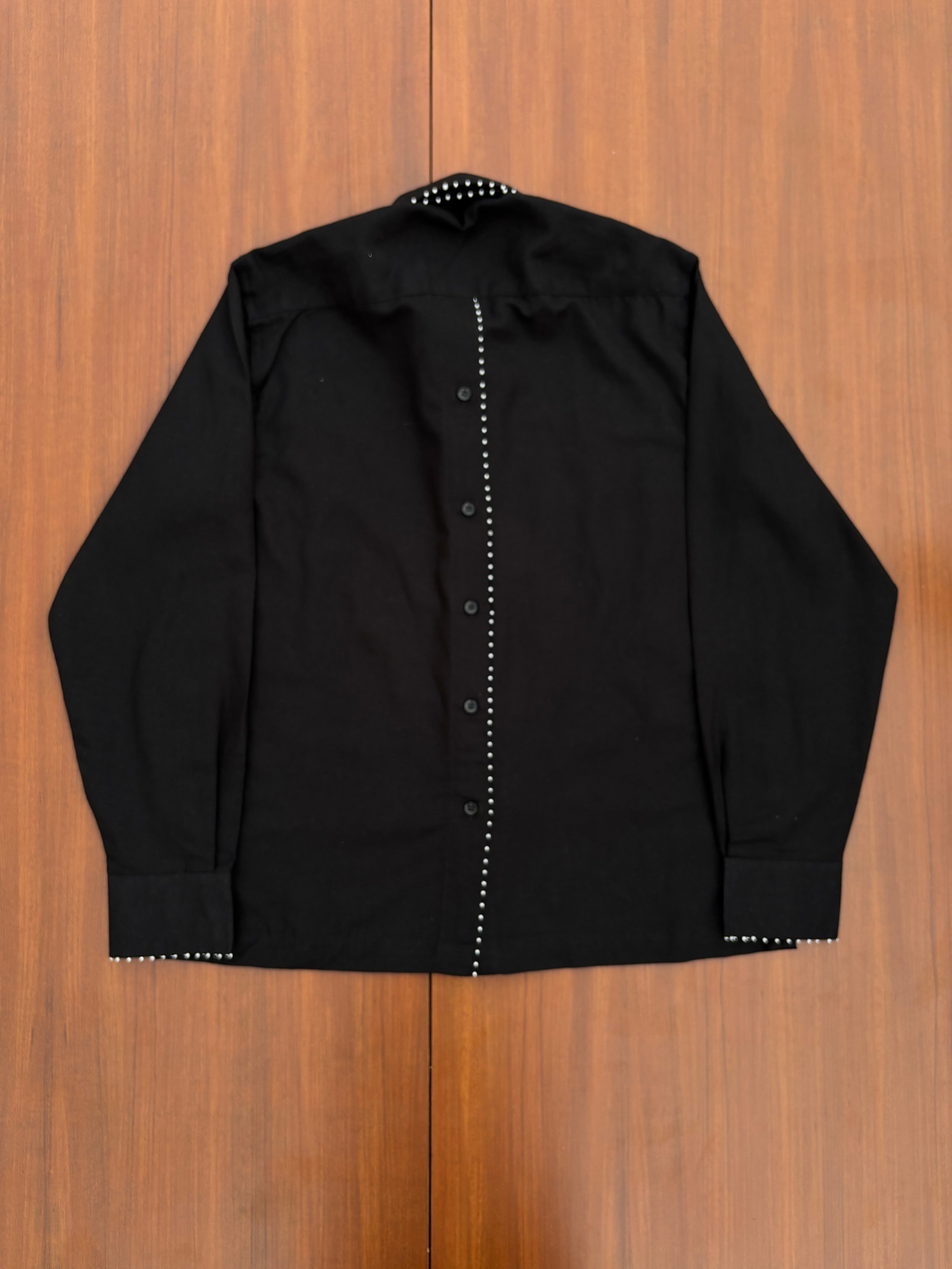 Open Back Cotton Shirt with Detachable Tie