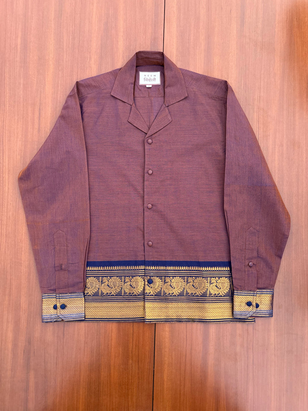 Mauve Temple Border Shirt
