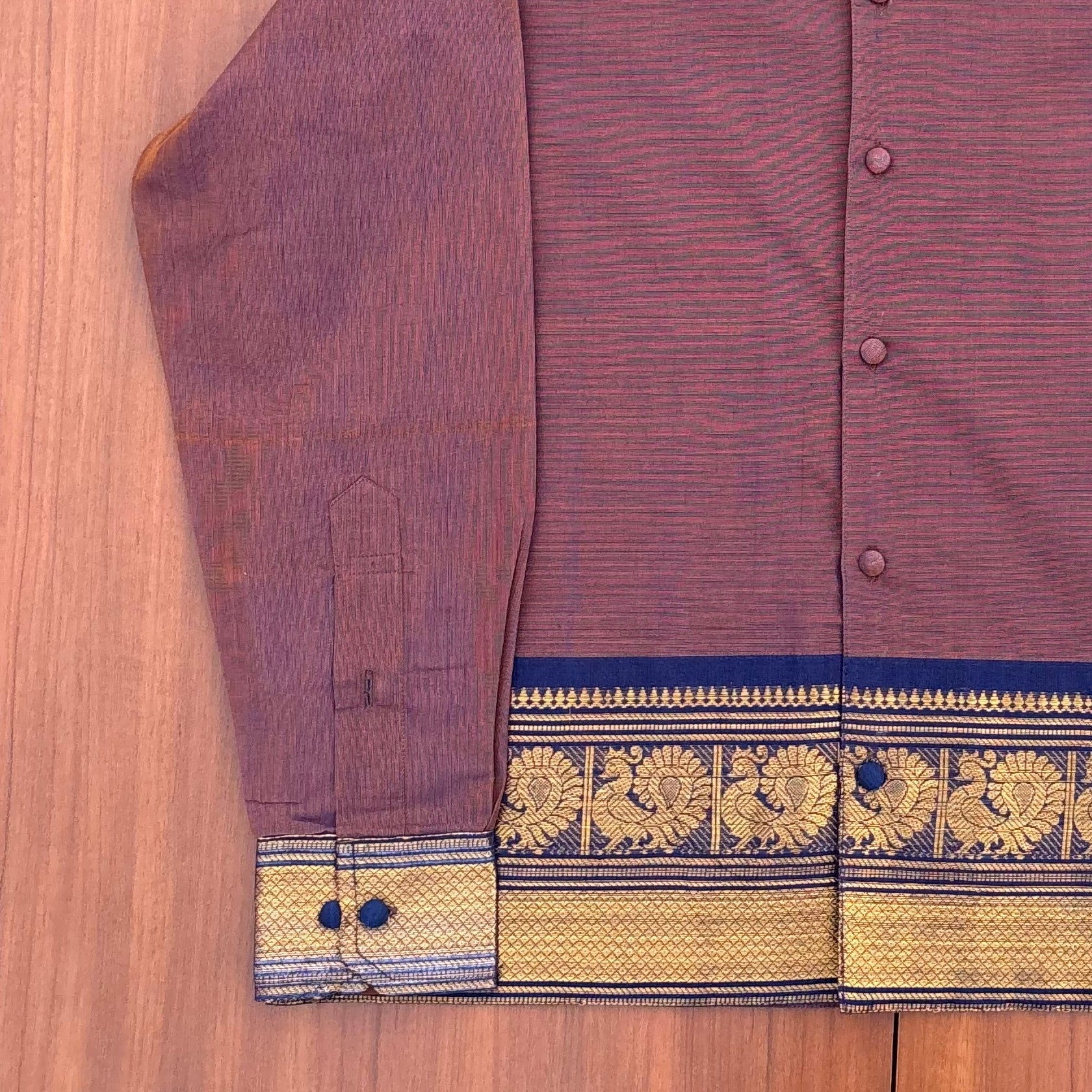Mauve Temple Border Shirt