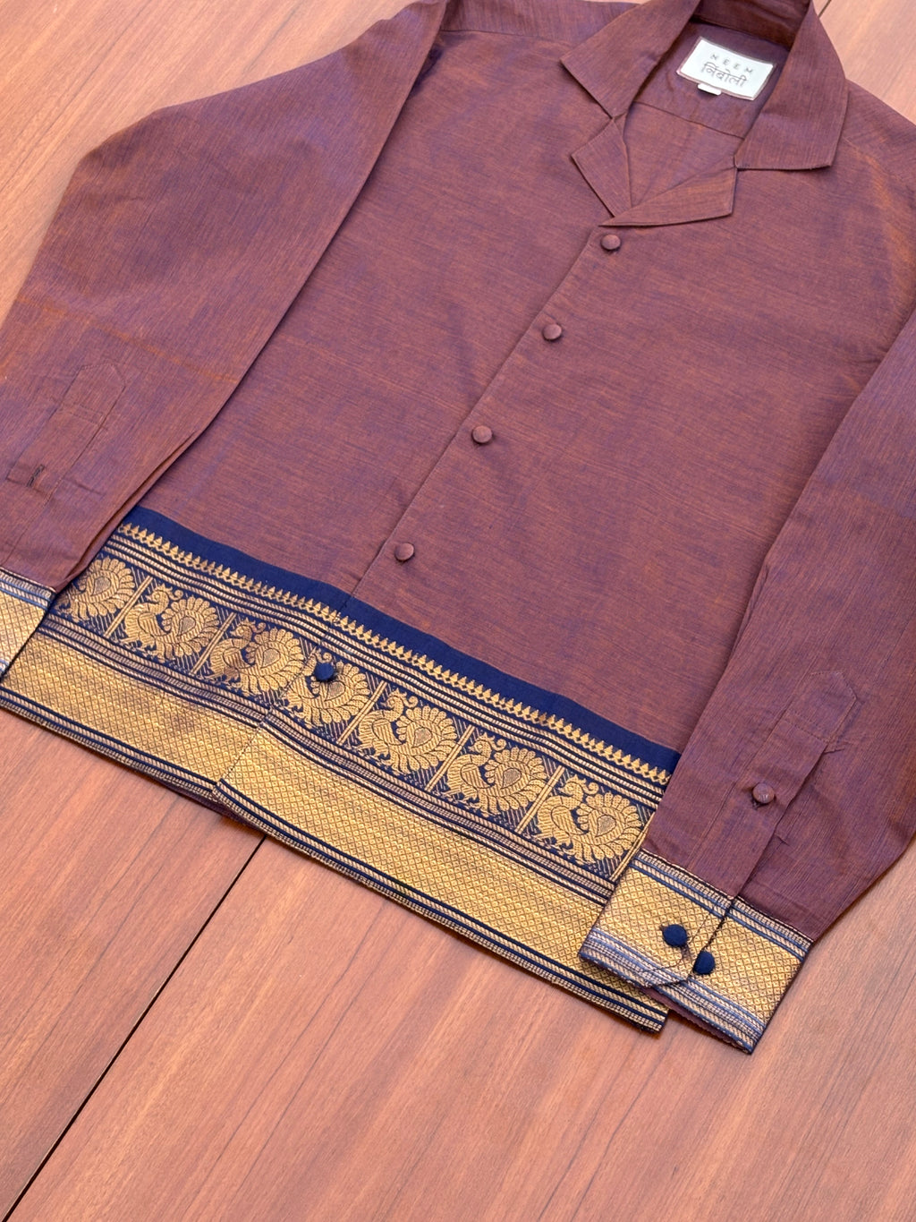 Mauve Temple Border Shirt
